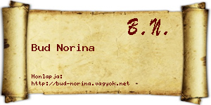 Bud Norina névjegykártya